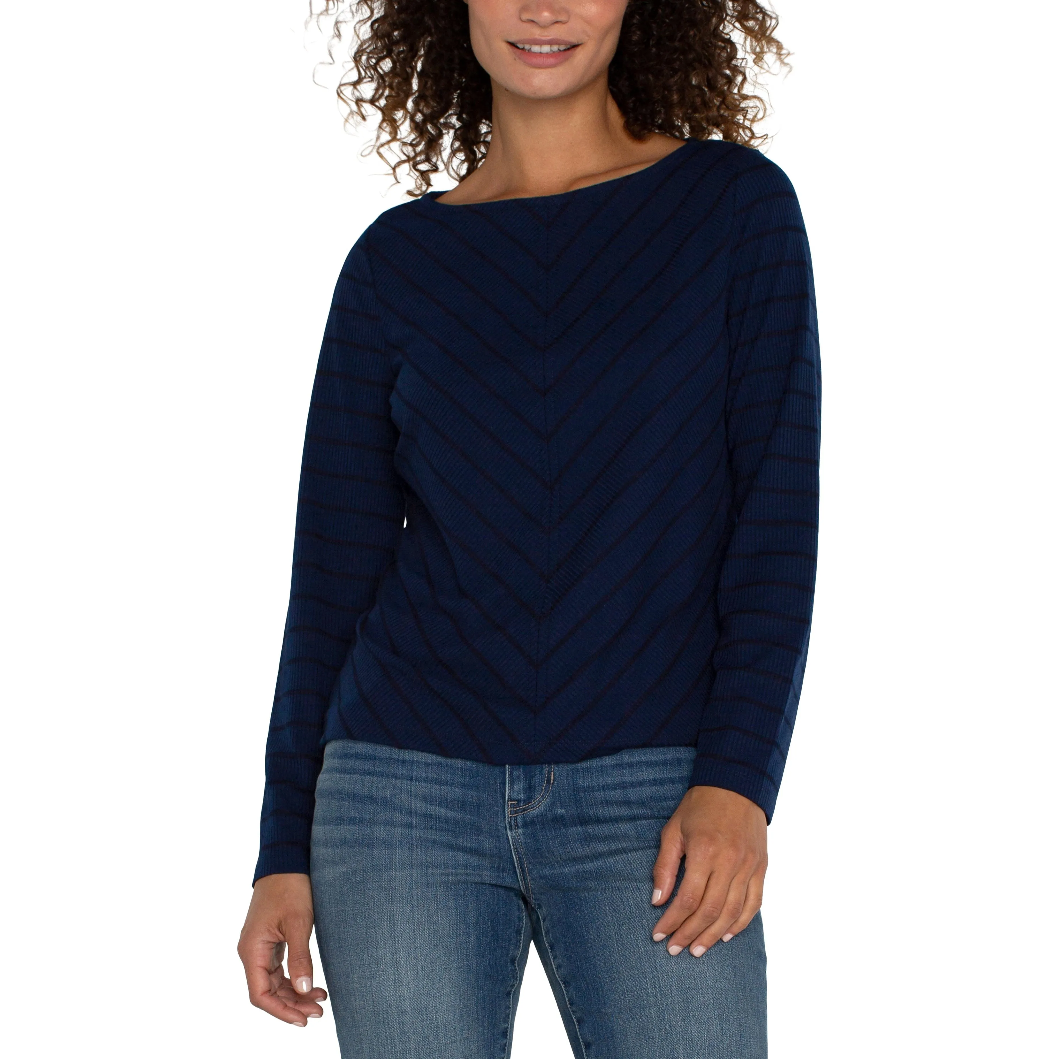 Long Sleeve Miter Knit Top