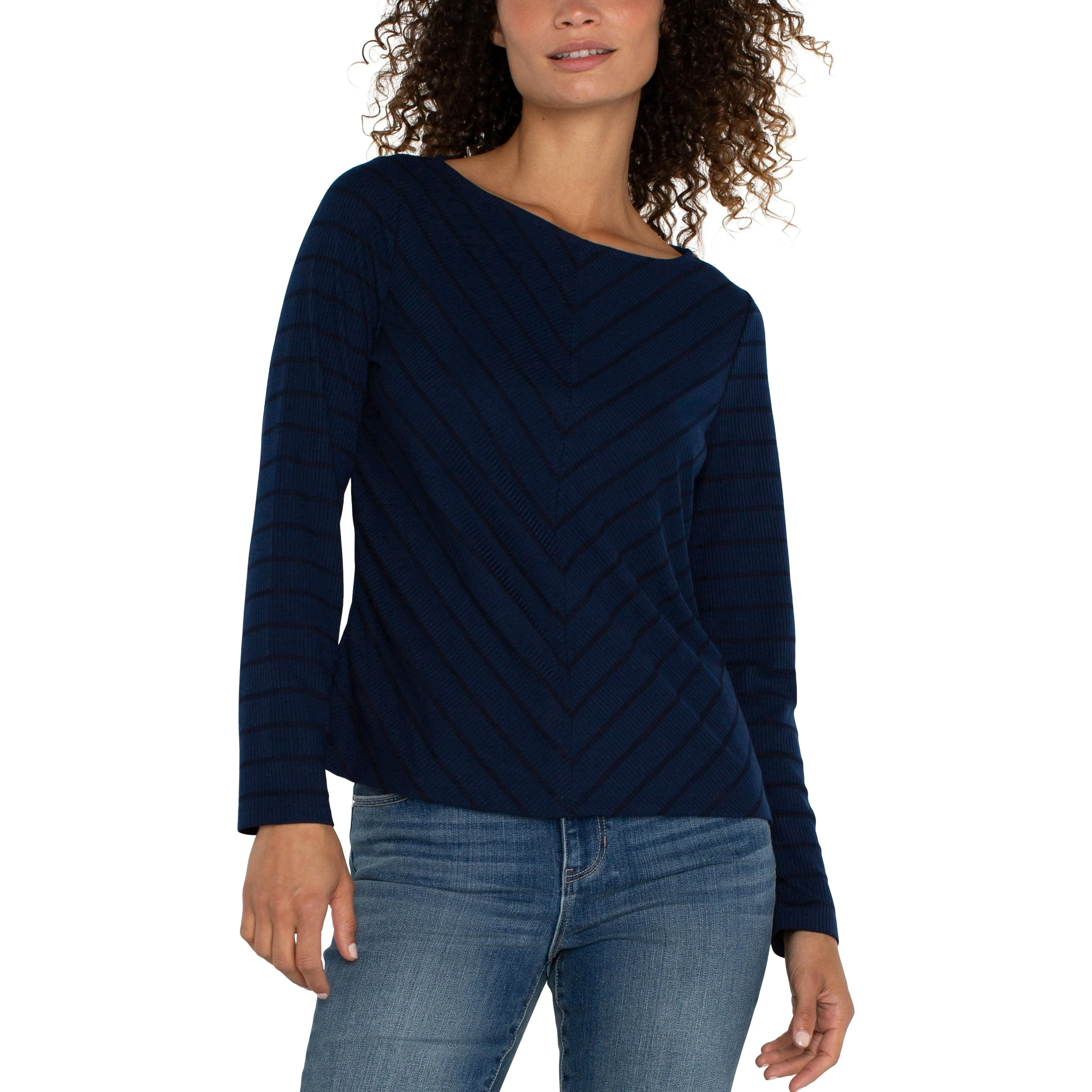 Long Sleeve Miter Knit Top