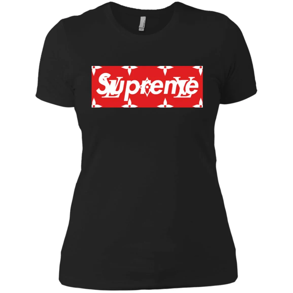 Louis Vuitton Box Supreme T-shirt Women Cotton T-Shirt