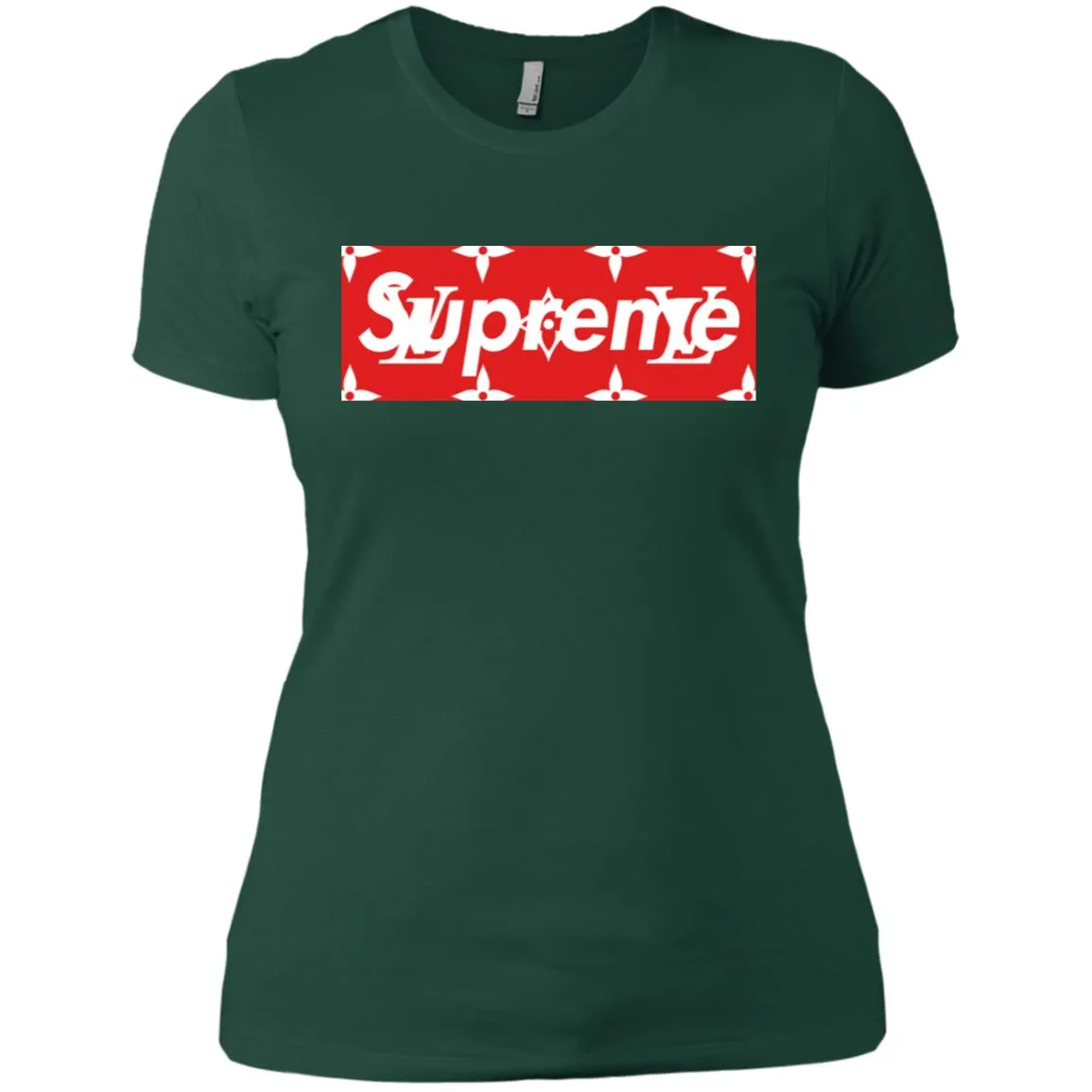 Louis Vuitton Box Supreme T-shirt Women Cotton T-Shirt