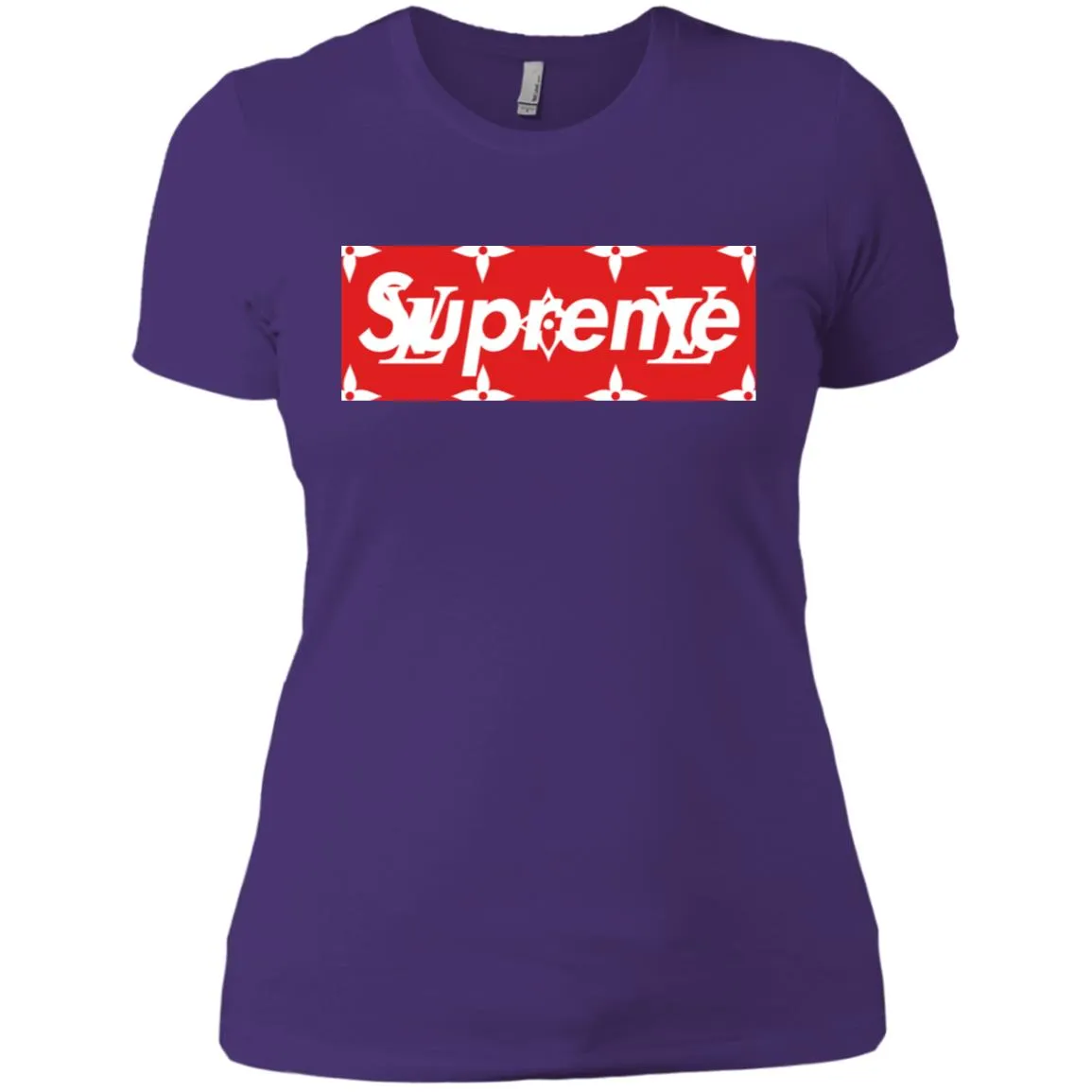 Louis Vuitton Box Supreme T-shirt Women Cotton T-Shirt