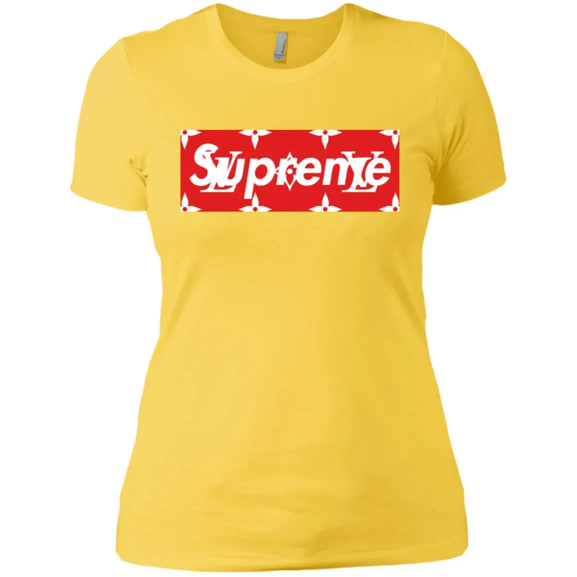 Louis Vuitton Box Supreme T-shirt Women Cotton T-Shirt