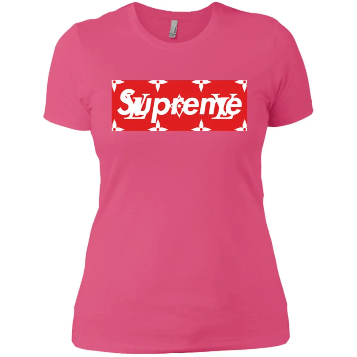 Louis Vuitton Box Supreme T-shirt Women Cotton T-Shirt