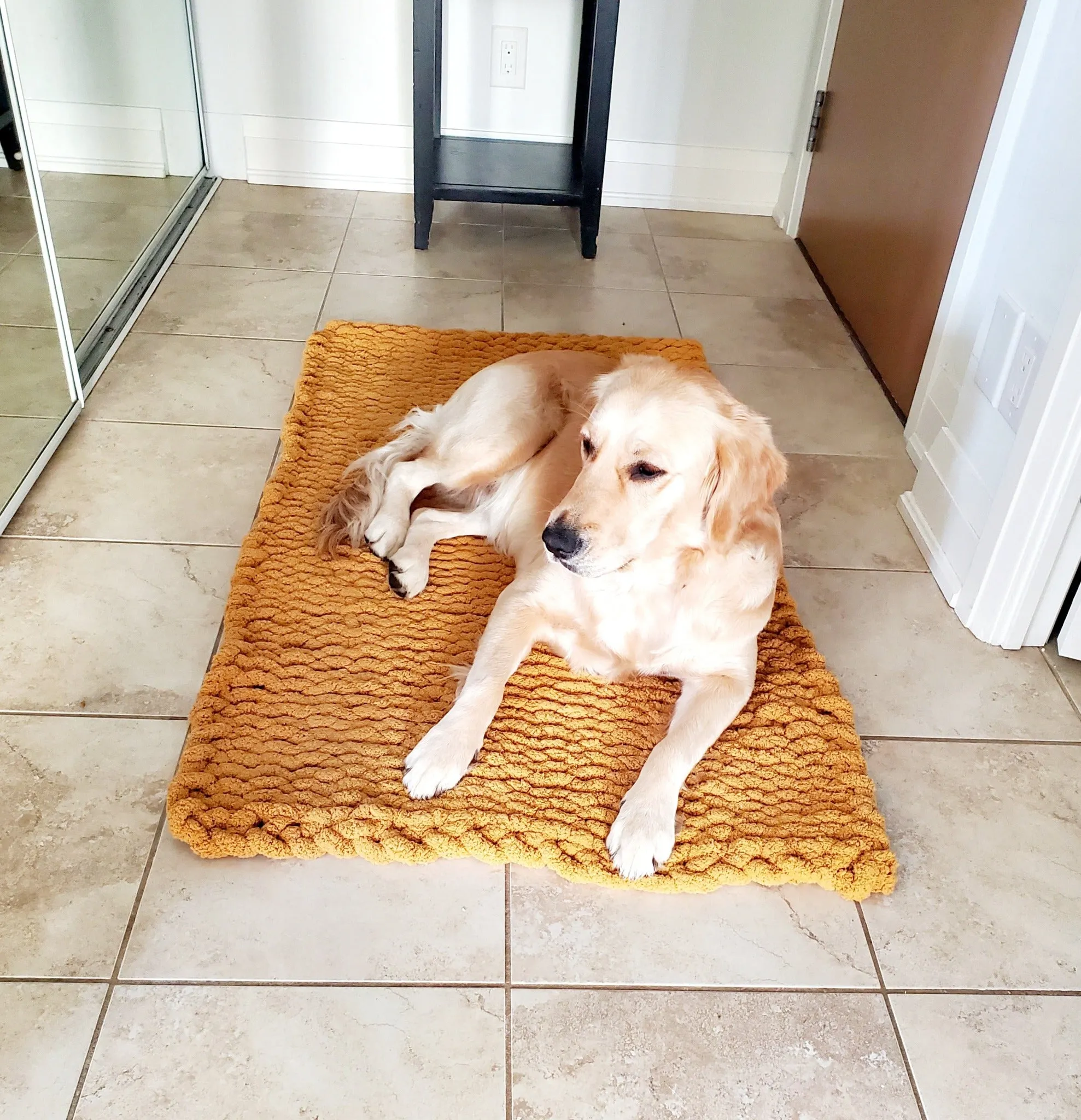 Luxurious Plush Chenille Wool Bathroom Mat - Soft and Cozy, Perfect for Your Home!