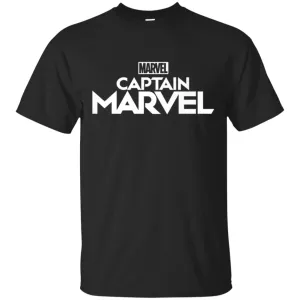 Marvel Captain Marvel Movie Logo White Men Cotton T-Shirt