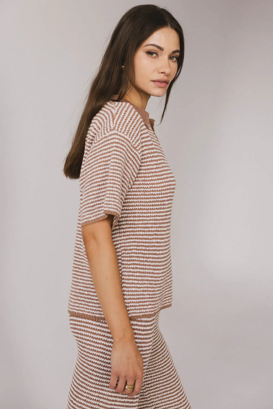 Matilda Striped Knit Top