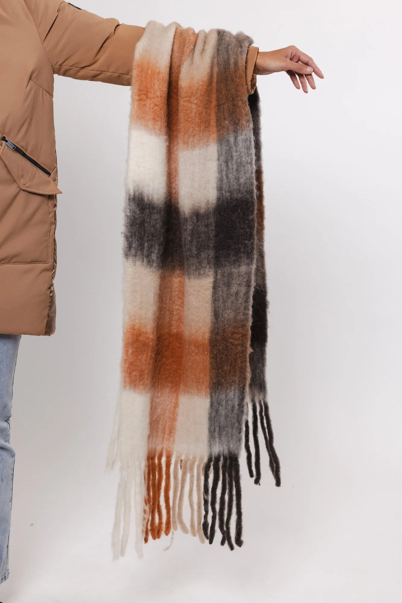 Mavy Scarf Russet Check