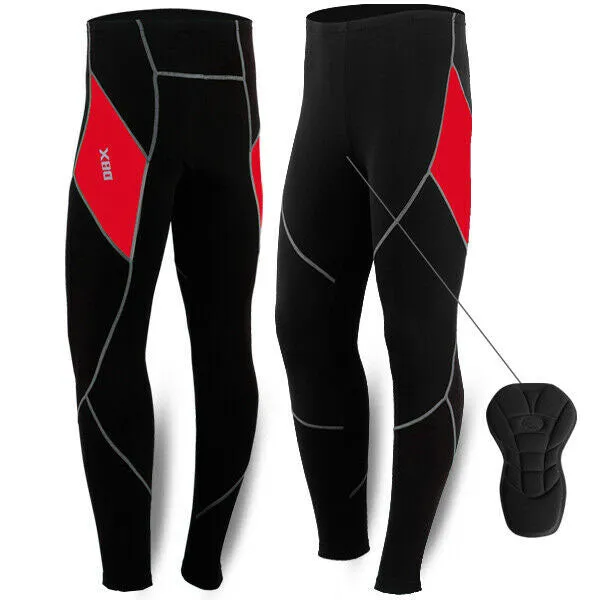 Men Winter Cycling Padded Trousers Thermal Bike Bicycle Legging Pants Tights