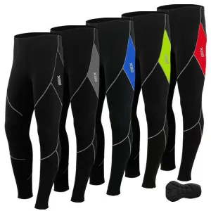 Men Winter Cycling Padded Trousers Thermal Bike Bicycle Legging Pants Tights