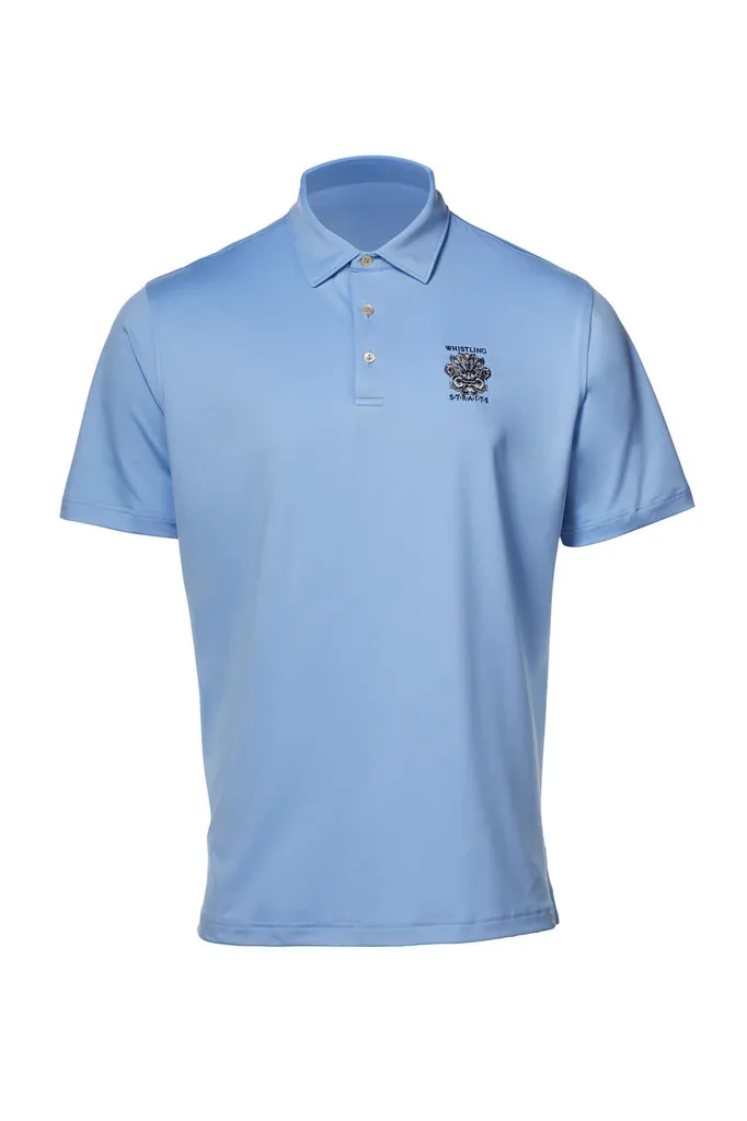 MEN&#039;S PETER MILLAR SOLID PERFORMANCE POLO. WHISTLING STRAITS®  LOGO EXCLUSIVELY.  4 COLOR OPTIONS