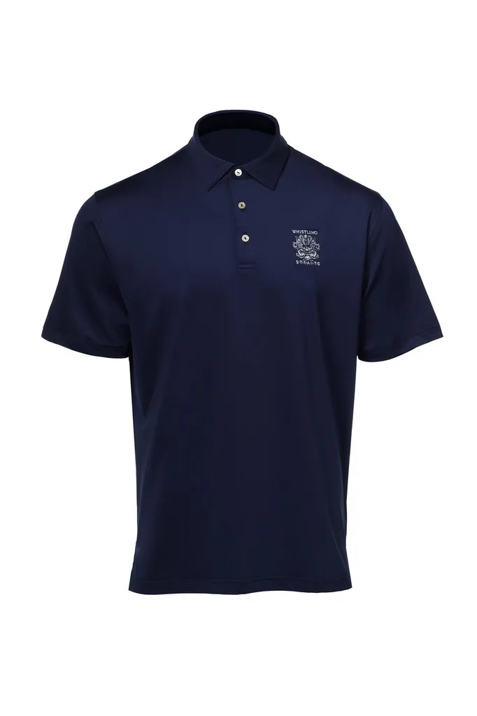 MEN&#039;S PETER MILLAR SOLID PERFORMANCE POLO. WHISTLING STRAITS®  LOGO EXCLUSIVELY.  4 COLOR OPTIONS