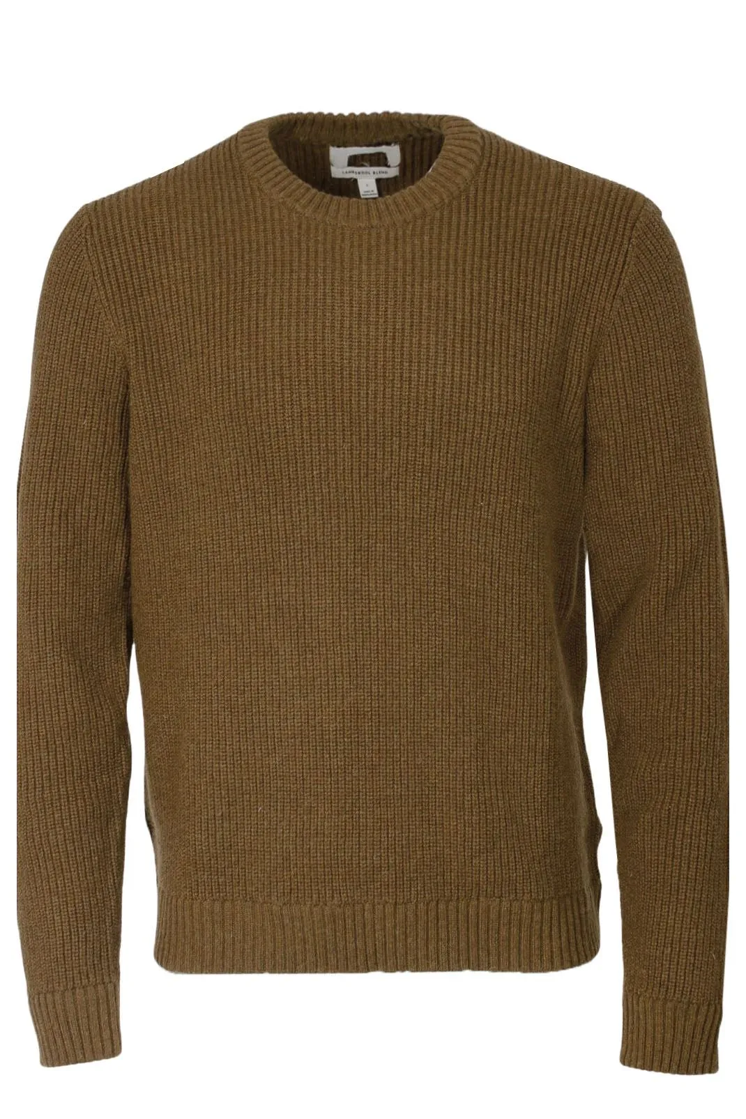 Mens Lambswool Ribbed Knit Jumper