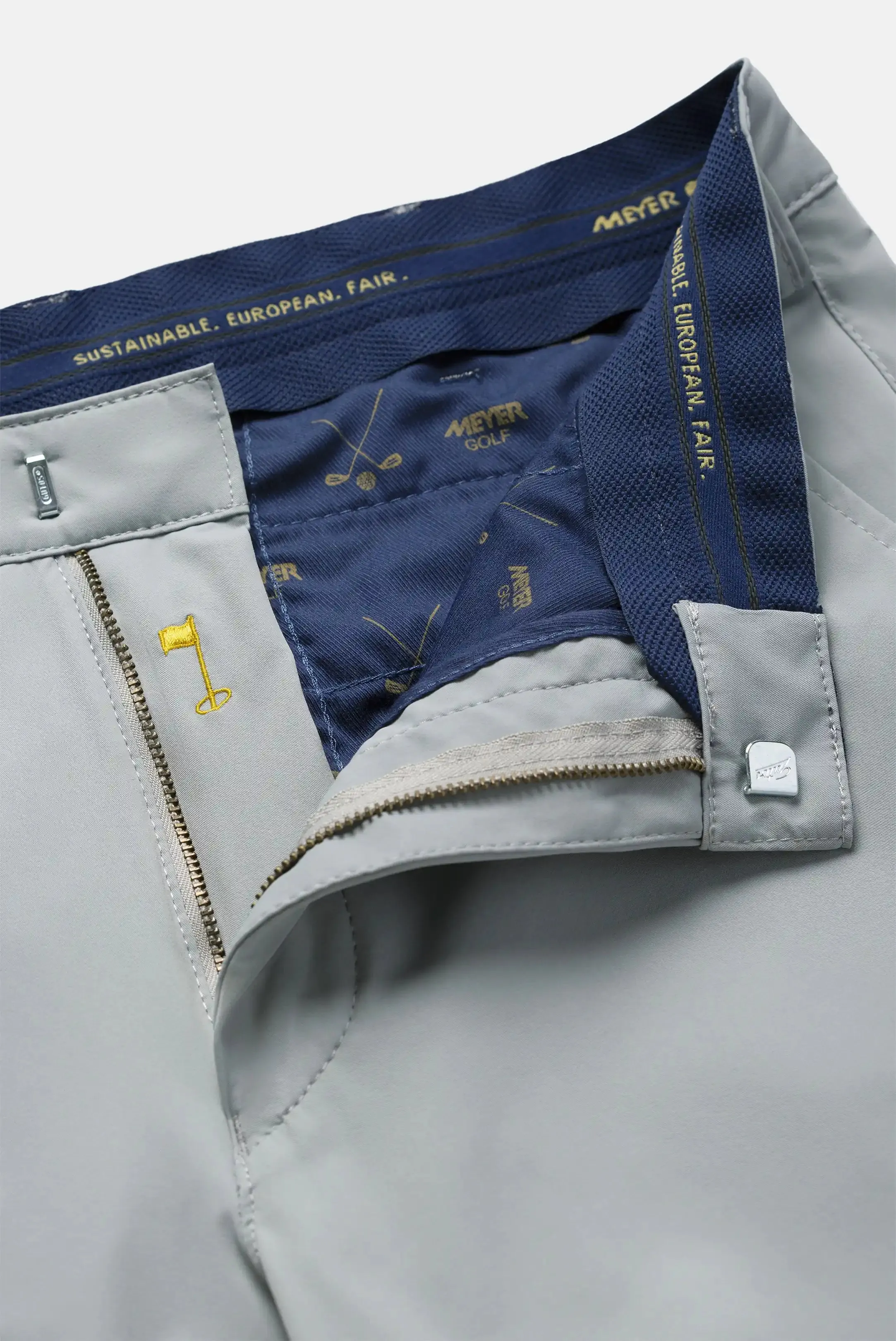 MEYER Golf Trousers - Augusta 8070 High Performance Chinos - Grey