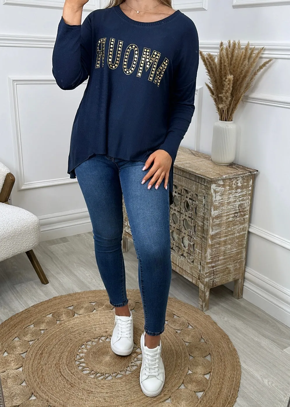 Miriam Navy AMOUR Top