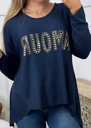 Miriam Navy AMOUR Top