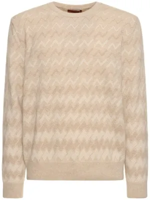 Missoni   Monogram cashmere knit sweater 