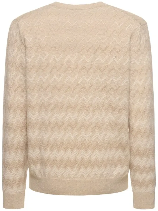 Missoni   Monogram cashmere knit sweater 