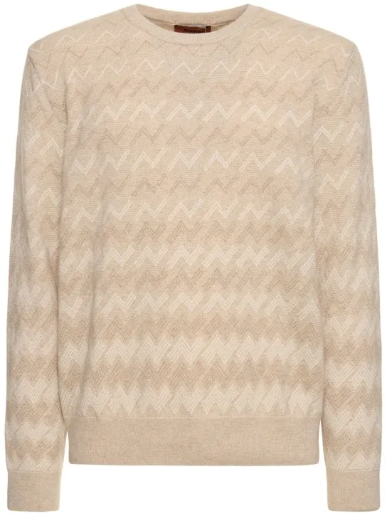 Missoni   Monogram cashmere knit sweater 