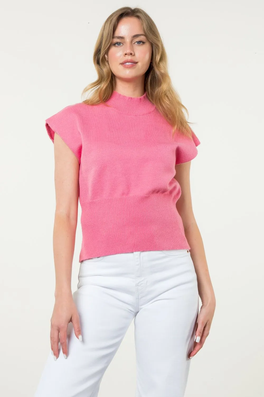 Mock Neck Knit Top