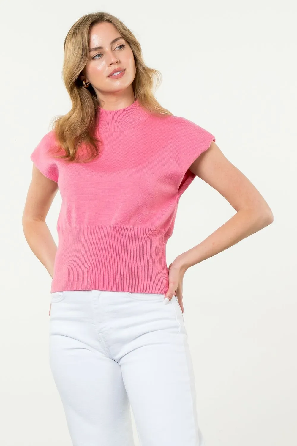 Mock Neck Knit Top