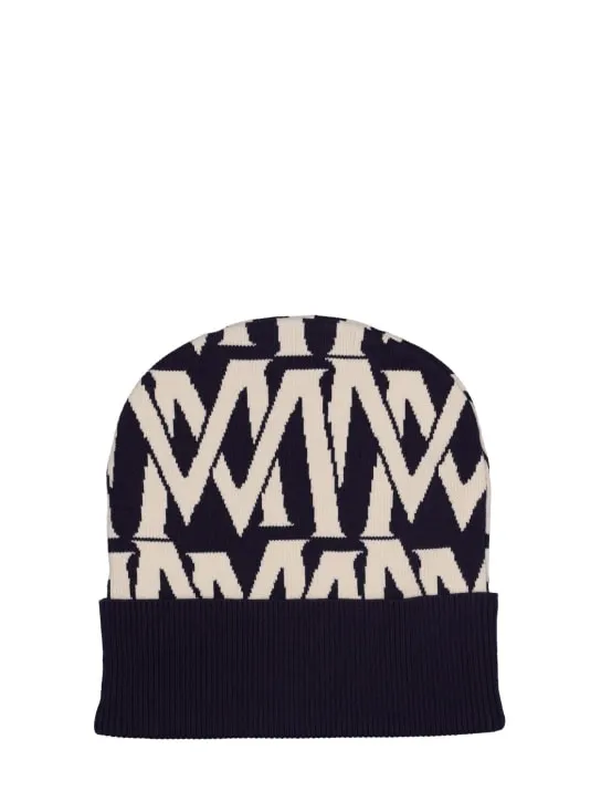 Moncler   Allover logo cotton blend beanie 