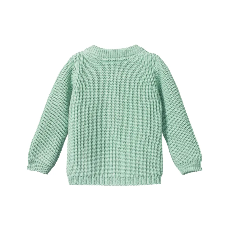 Nature Baby Scout Cardigan - Mint Chunky Knit