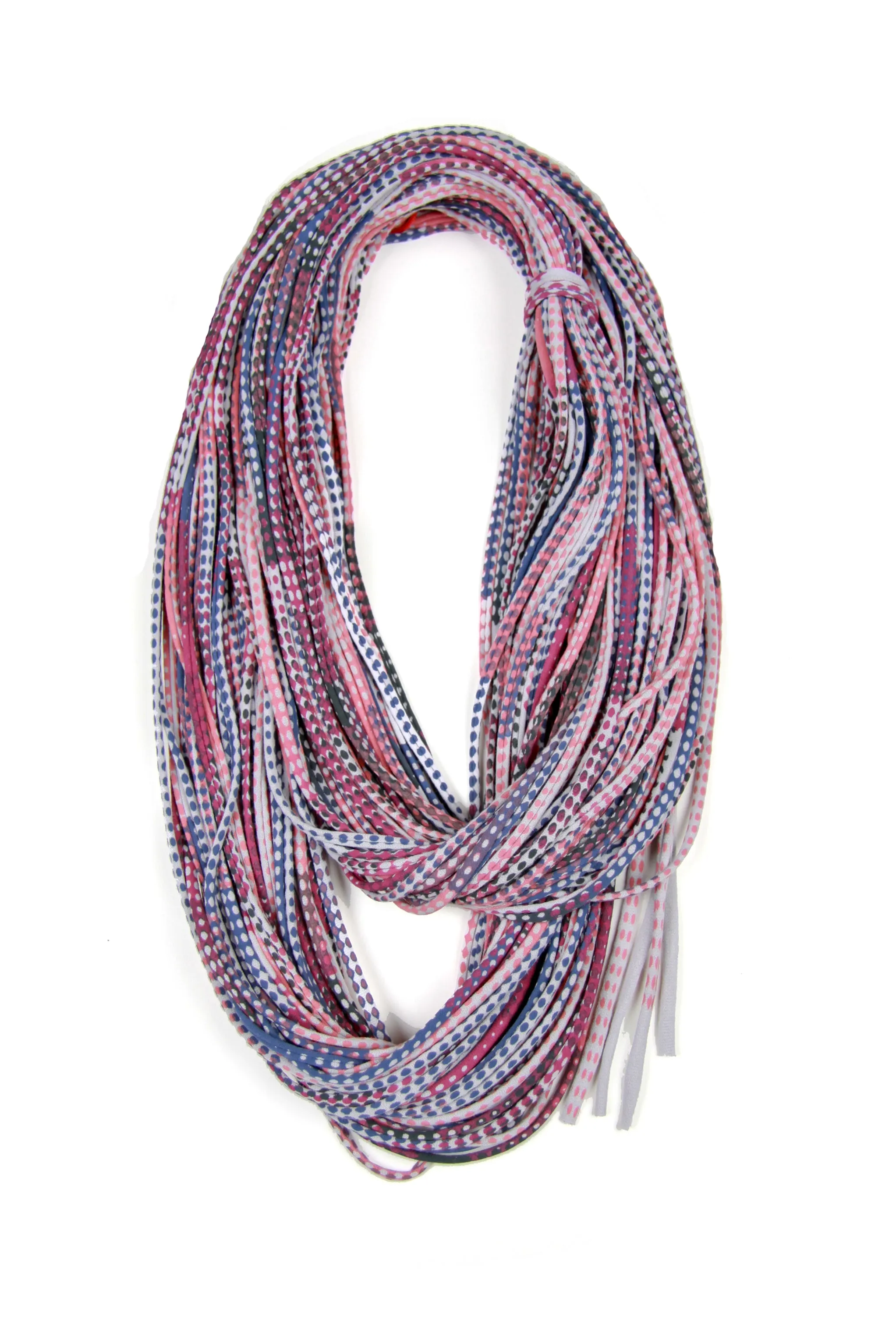 Necklush Chunky Scarf / Magenta Haze, Living Coral & Blueberry / Unisex