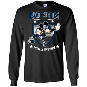 Nfl – New England Patriots Totally Awesome Mickey Mouse Super Bowl 2019 Football Men Long Sleeve Shirt