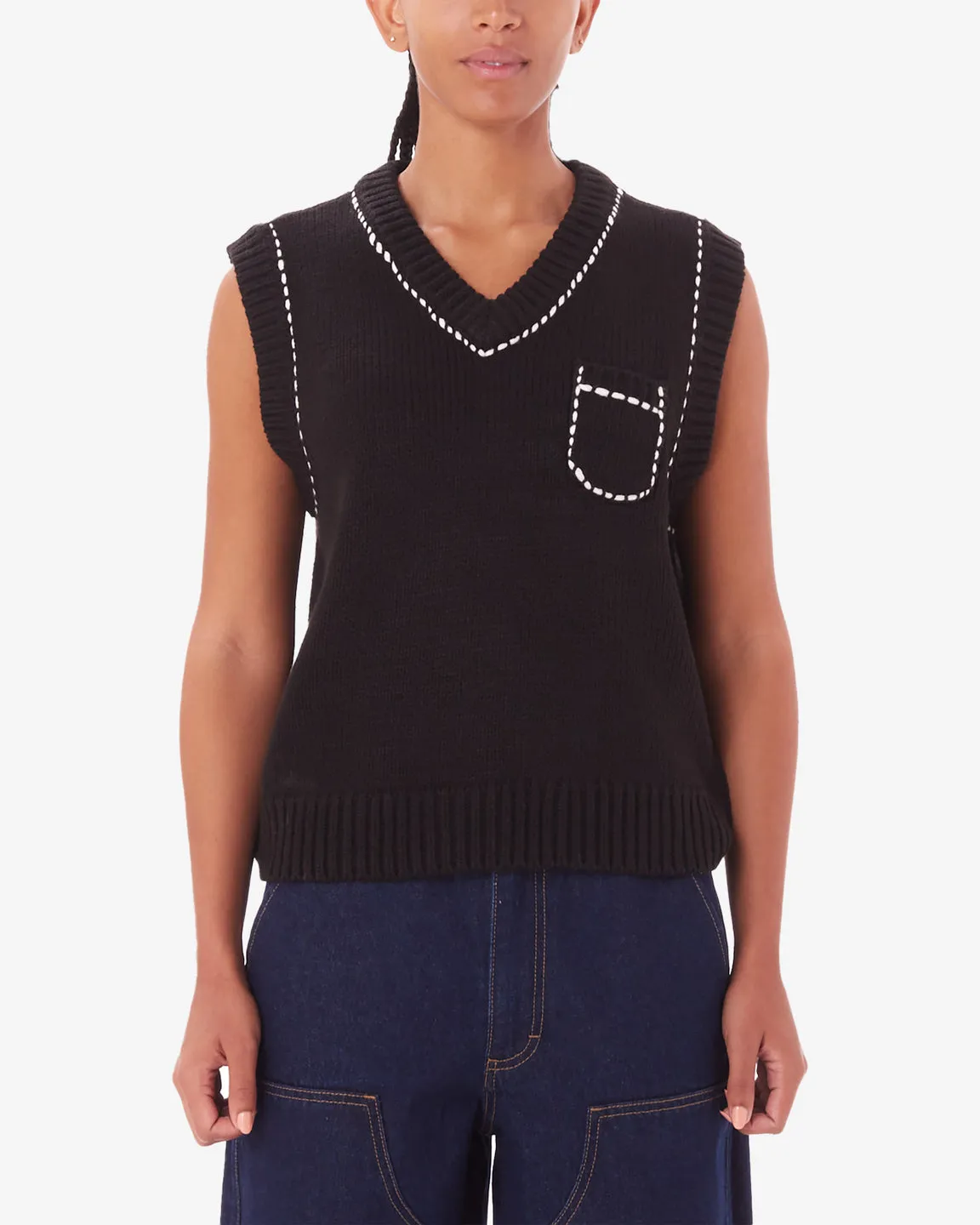 Obey MURPHY SWEATER VEST - DIGITAL BLACK