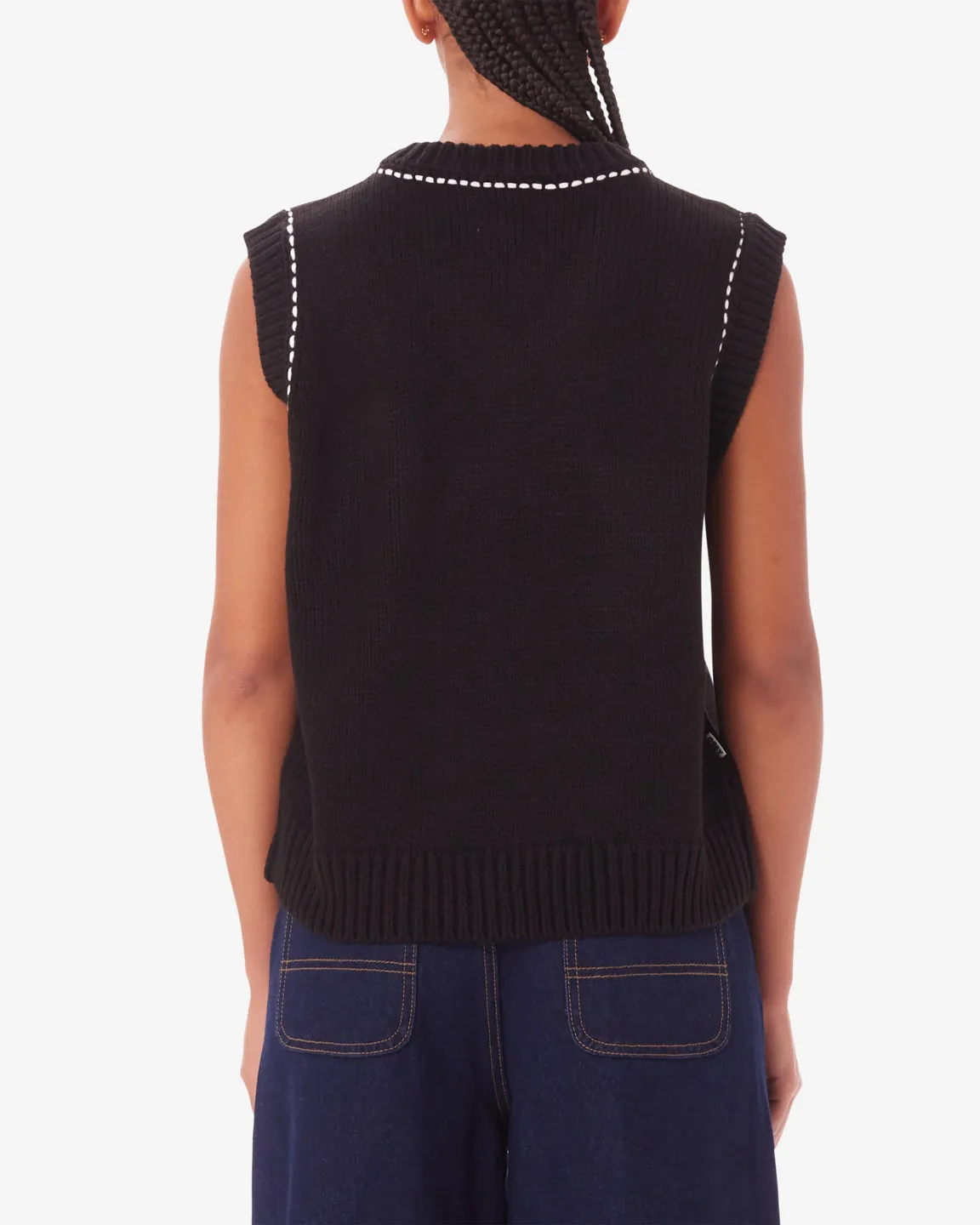 Obey MURPHY SWEATER VEST - DIGITAL BLACK