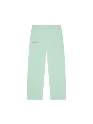 Organic Cotton Pajama Loose Track Pants—lagoon green