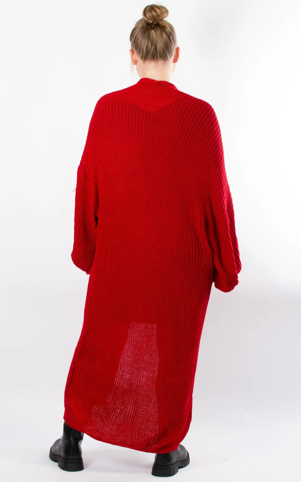 Ottie Oversized Cardigan | Red