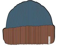 Outlook Recycled Beanie - Baked Clay/Blue Steel