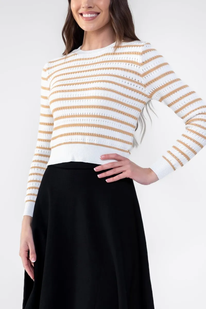 PAIGE TOP (KHAKI STRIPE)