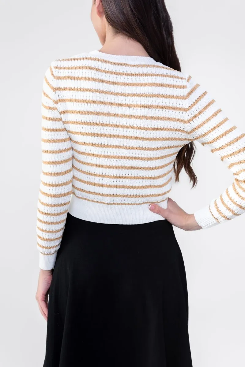 PAIGE TOP (KHAKI STRIPE)