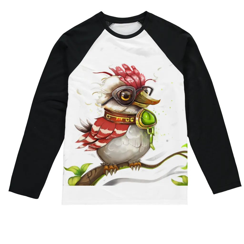 Pete the Sweet Little Bird Sublimation Baseball Long Sleeve T-Shirt