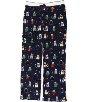 Pj Studio Womens Cozy Cats Thermal Pajama Pants