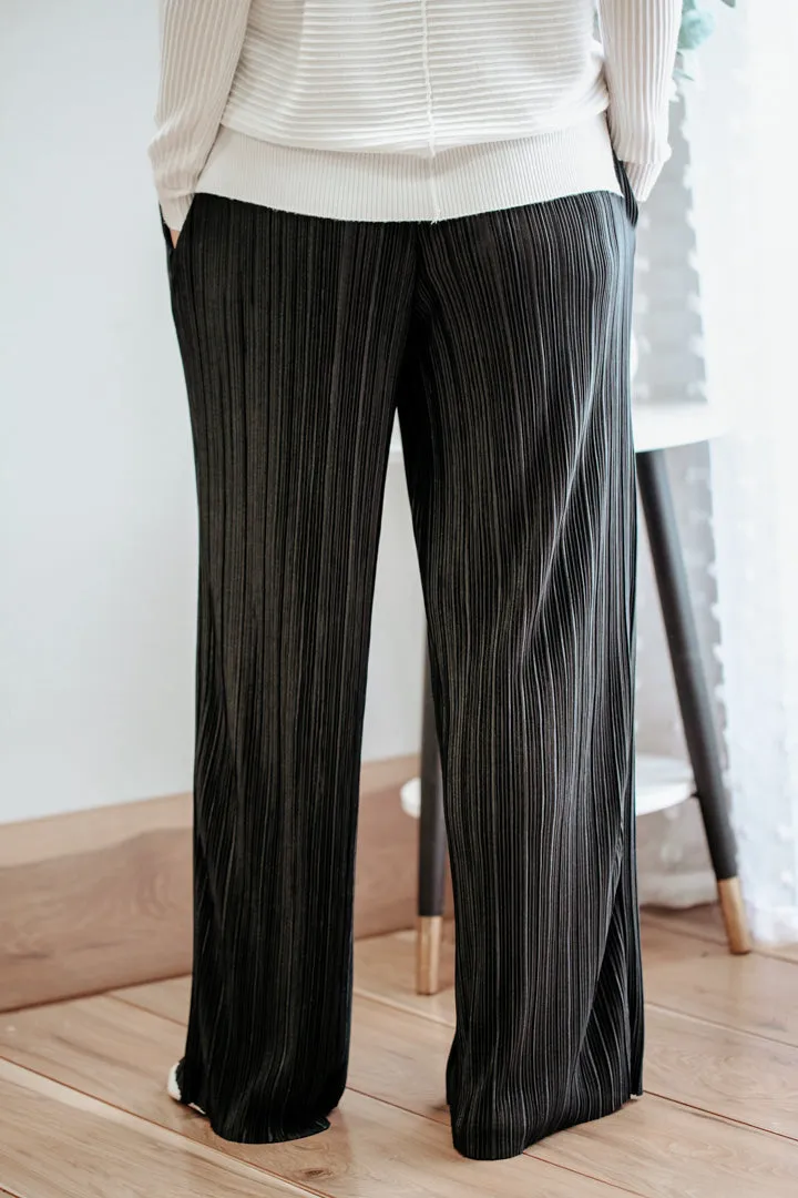 PLUS Satin Pleated Pants