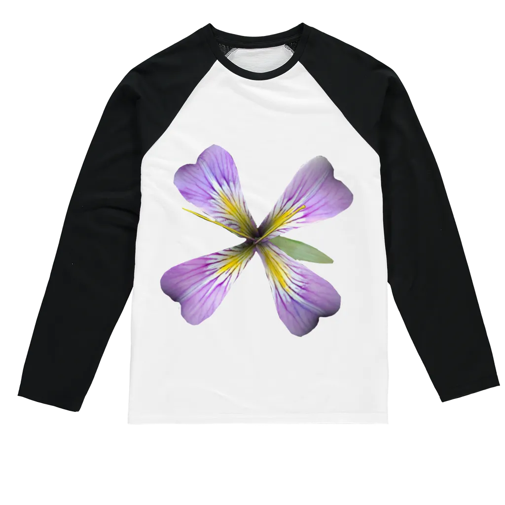 PurpleFlower3 Sublimation Baseball Long Sleeve T-Shirt