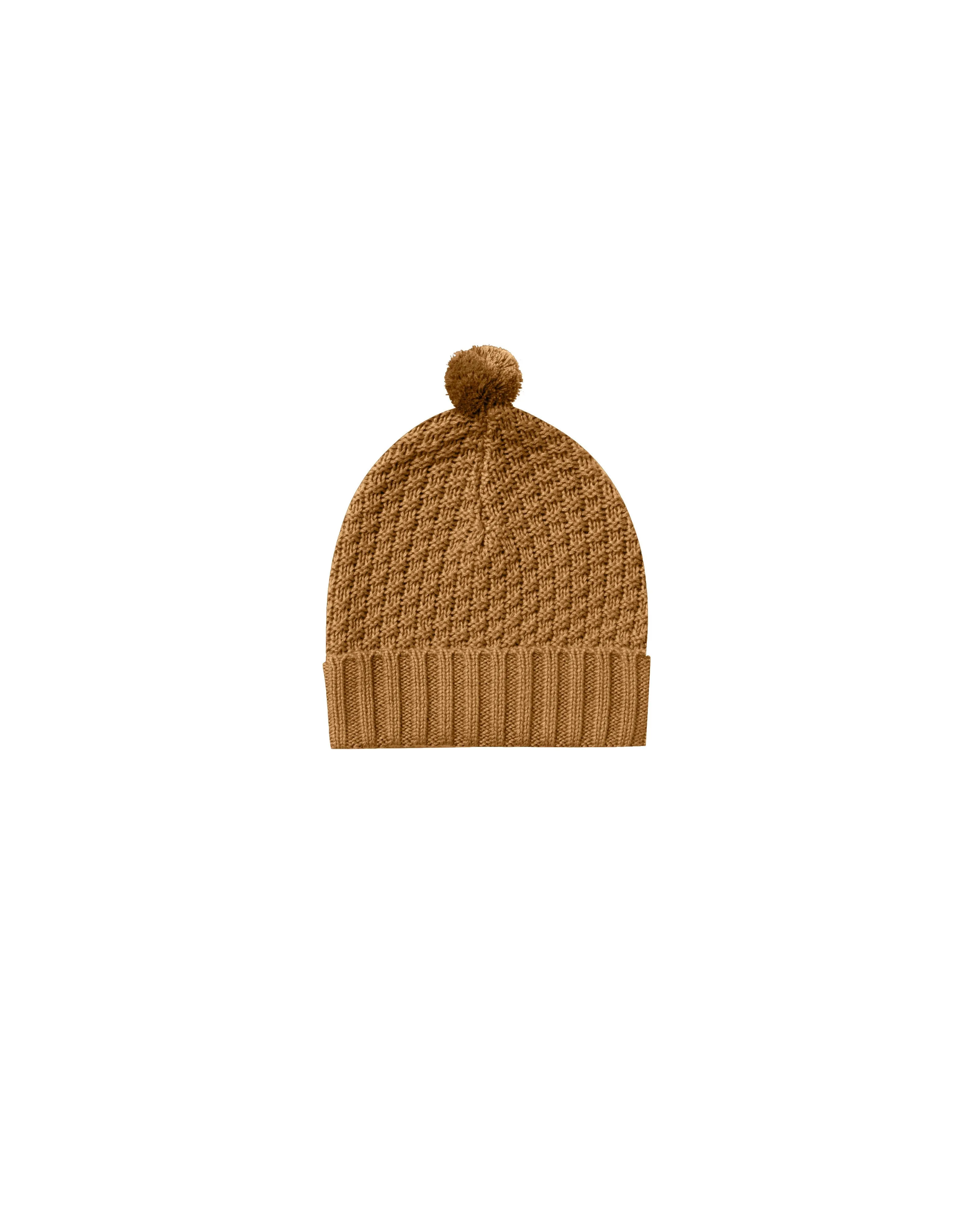 Quincy Mae Knit Pom Beanie - Walnut