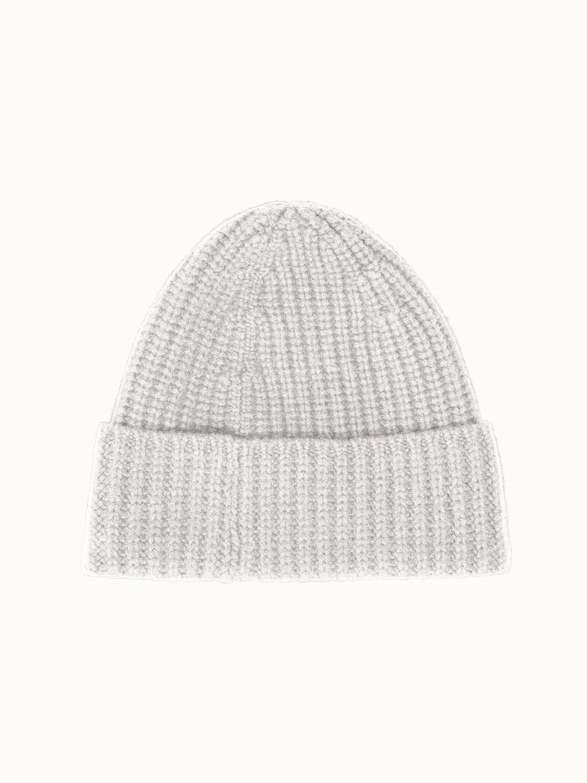 Rib Beanie In Wool Cashmere