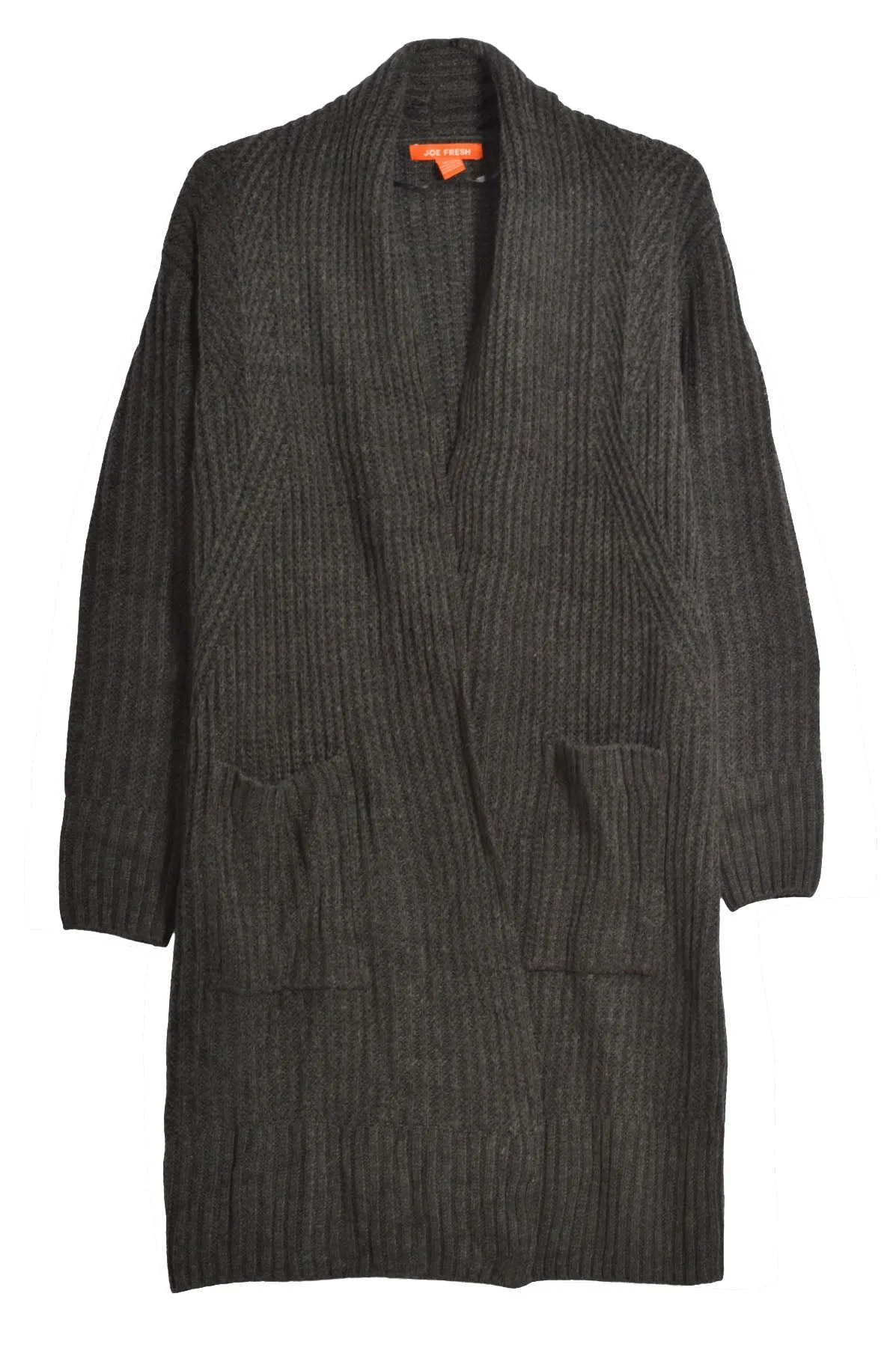 Ribbed Open Front Cardigan