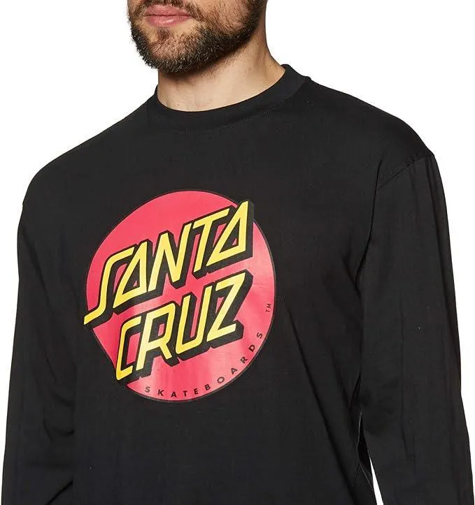 Santa Cruz Classic Dot Long Sleeve T-Shirt Black