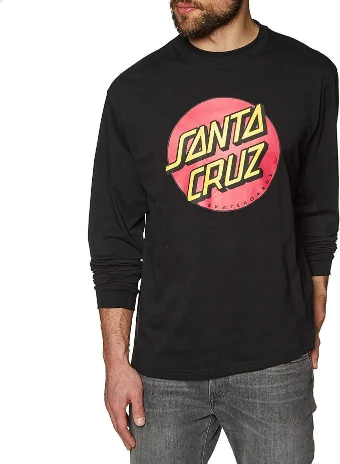 Santa Cruz Classic Dot Long Sleeve T-Shirt Black