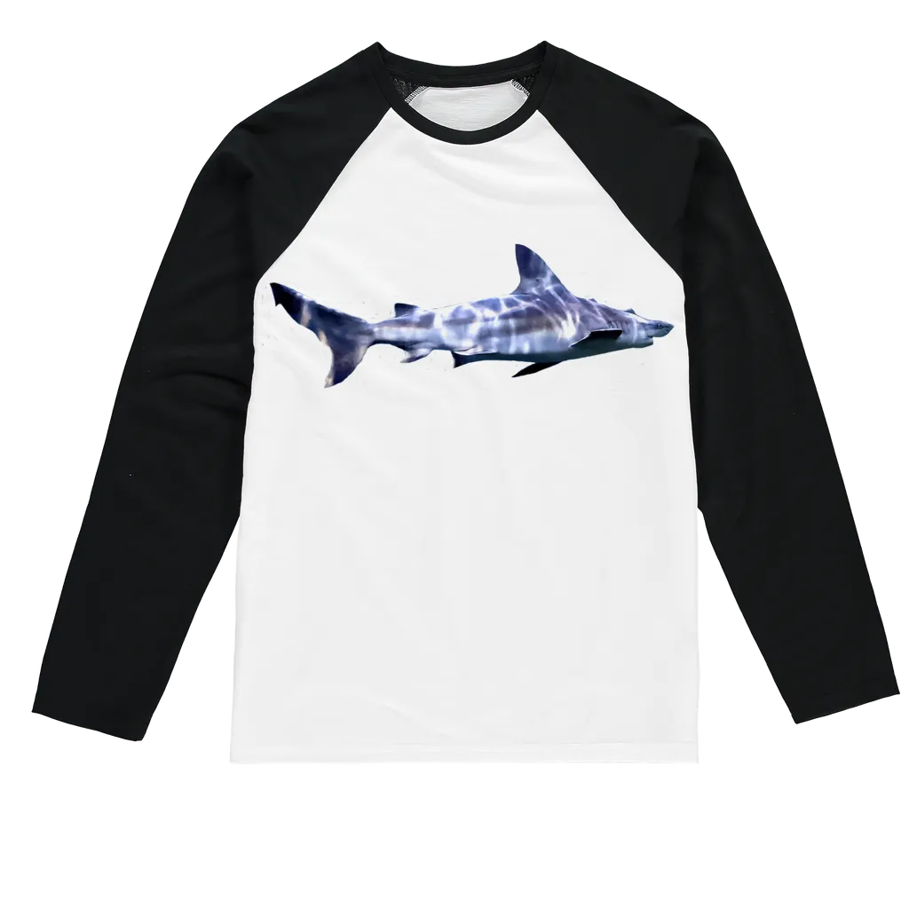 Shark Sublimation Baseball Long Sleeve T-Shirt