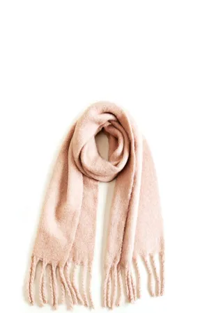 Solid Scarf With Chunky Fringe