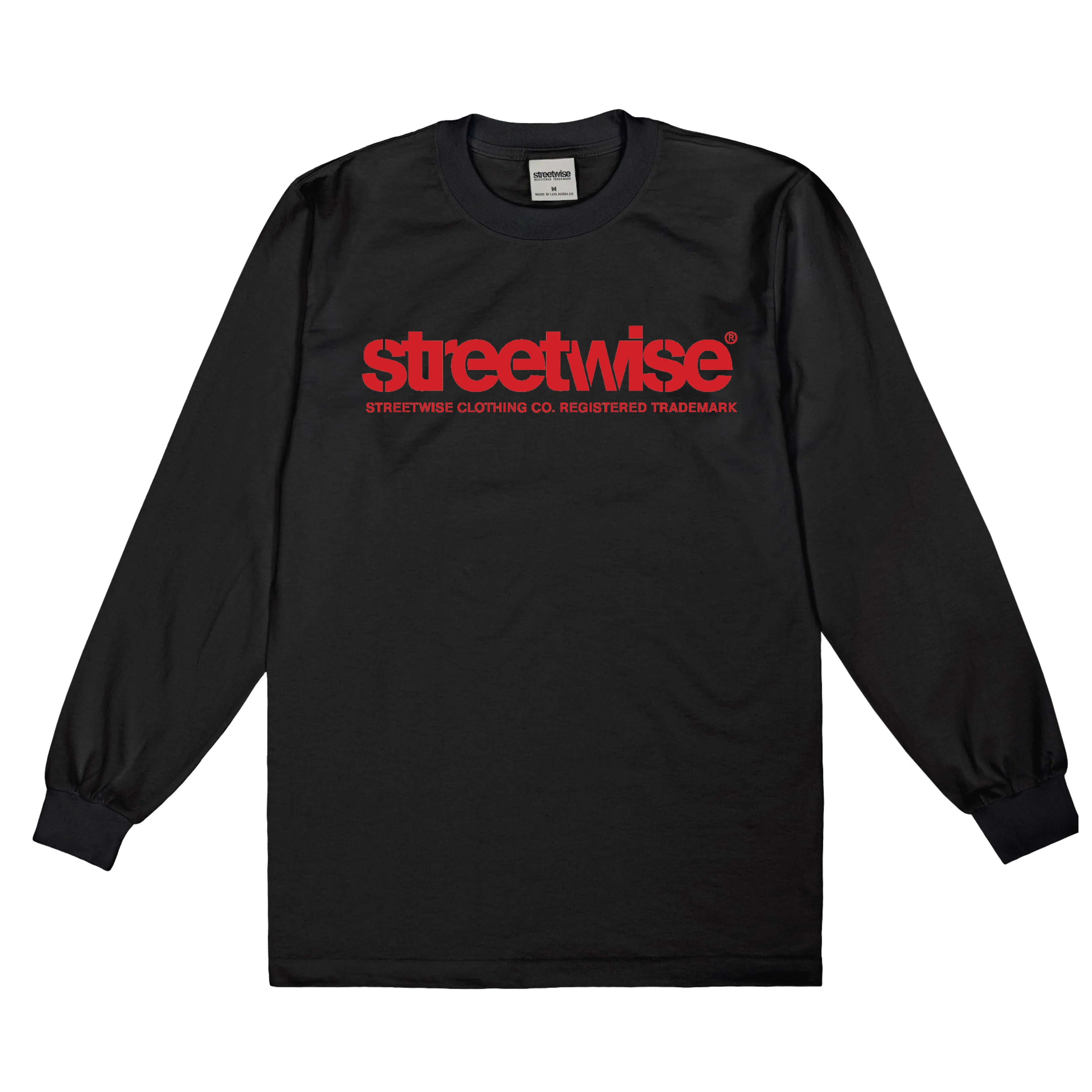 Stencil Long Sleeve (Black/Red)