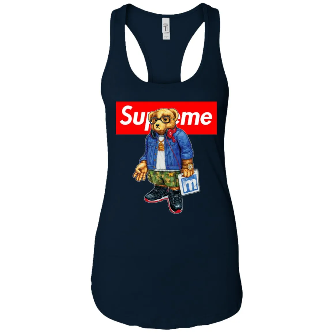 Supreme Bear Style Music T-shirt Women Tank Top