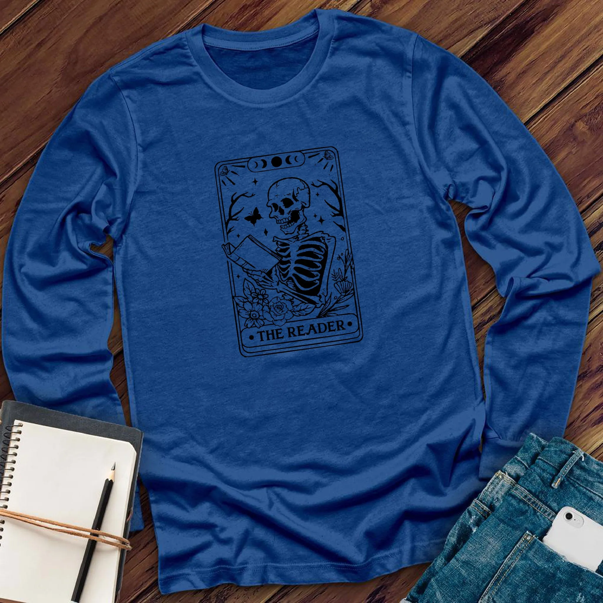 The Reader Tarot Card Long Sleeve