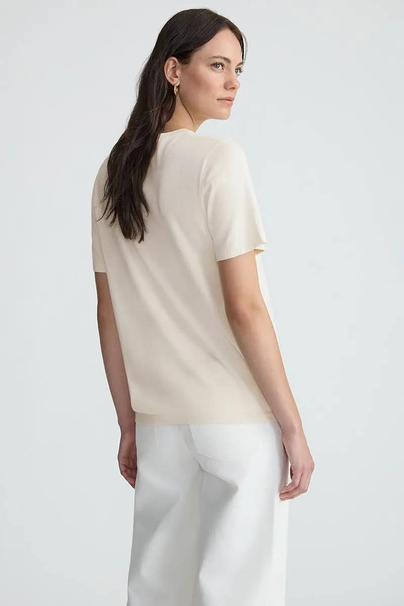 THE SILK TEE - IVORY